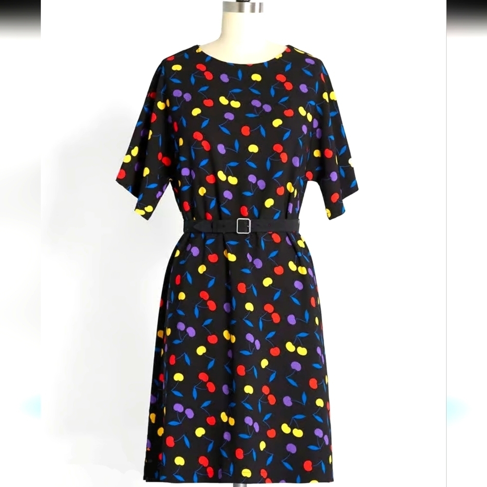 Modcloth Just a Little Something Cherry Shift Dress